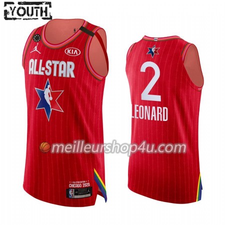 Maillot Basket Enfant Los Angeles Clippers Kawhi Leonard 2 2020 All-Star Jordan Brand Kobe Forever Rouge Swingman